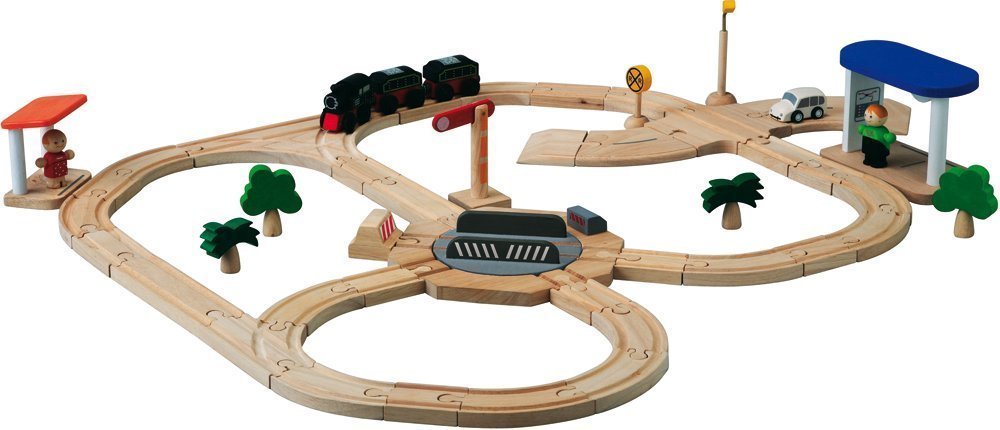 PlanToys Road & Rail Turntable Play Set | eBay