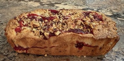 Strawberry Toasted Walnut Pound Cake