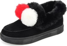 Journee Collection Women's Sunset Tru Comfort Foam Slipper, Black Size 7.5M
