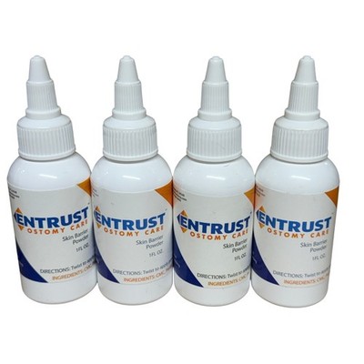 Lot of 4 Fortis Entrust Ostomy Care Skin Barrier Powder Bottle 1oz Exp 2028
