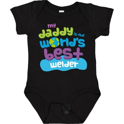 Inktastic Daddy Worlds Best Welder Baby Bodysuit Childs Kids Welders Like Cute