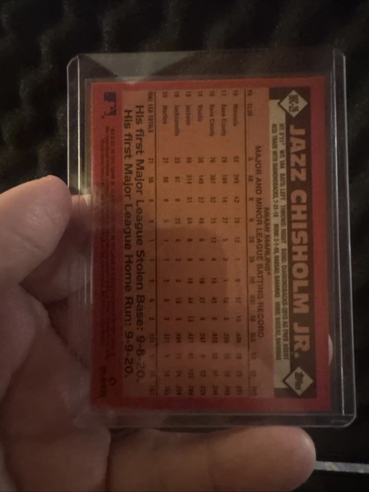 2021 Topps Update Series - Silver Pack 1986 Topps Chrome Jazz Chisholm (RC) - Image 2 of 2