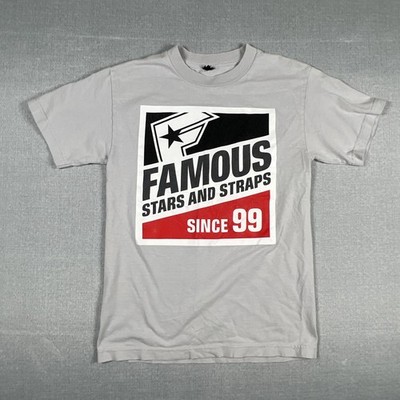 Famous Stars And Straps Gray Youth Extra Large Graphic Shirt