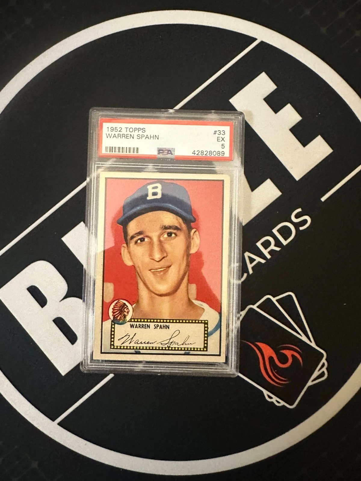 Deal for 1952 Topps #33 Warren Spahn PSA 5