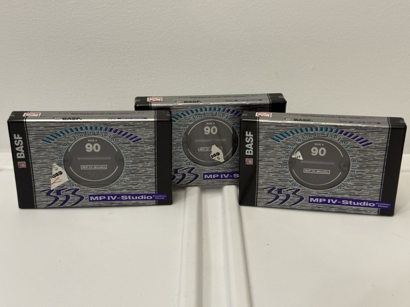 BASF 353 MP IV Studio 90 Min Type IV Metal Audio Cassette Tape Lot Of 3