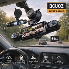 Dashcam 1080P  4 Kanal Auto DVR 360� Nachtsicht Park�berwachung, Sicherheit