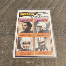 1982 Topps - Team Leaders Tony Dorsett, Everson Walls, Tony Hill #307 (RC)