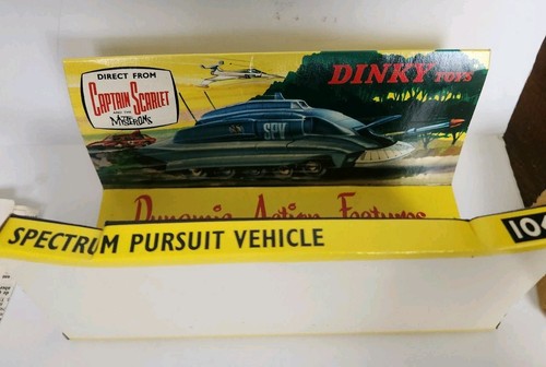 Dinky Toys 104 Spectrum Pursuit Vehicle SPV "Captain Scarlet" In Box 60s Missile - Picture 10 of 24