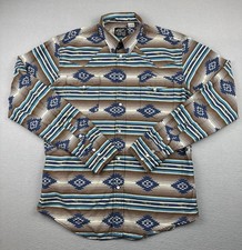 Roper Vintage Western Pearl Snap Shirt Mens M Southwestern Aztec Cowboy Rodeo
