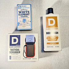 Duke Cannon Tactical Scrubber and Bar Soap Body Wash Bundle