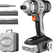 20V Cordless Impact Driver 180Nm 1/4in Hex Electric Screwdriver Kit