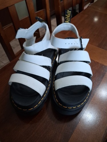 DR. MARTENS Doc Air Wair Soles Blaire White Sandals Size 9 US Size 5 UK
