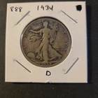 1934-D Walking Liberty Half Dollar In Very Good Condition