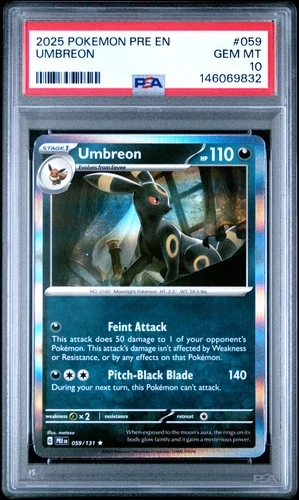 2025 POKEMON PRE EN-PRISMATIC EVOLUTIONS #059 UMBREON PSA 10