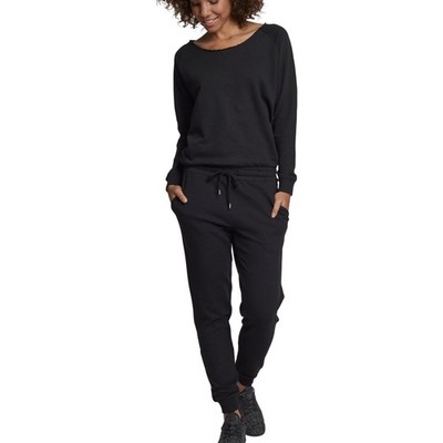 Urban Classics Ladies - Terry Longsleeve Jumpsuit black