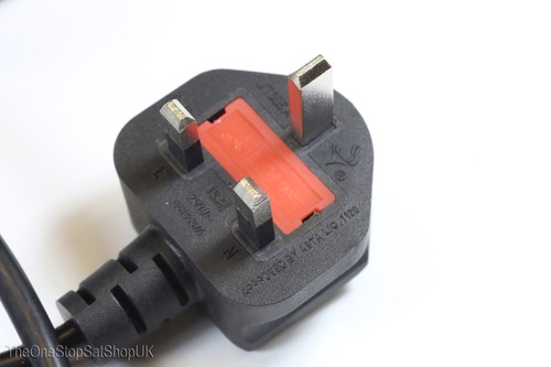 10 x 3 Pin 1.8m UK Black Mains Cable IEC 320 C13 For Televisions, Computers etc - Afbeelding 10 van 12