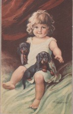 Vintage Dackel Dachshund Teckel. Kid. M.Ringhan. Old Dog PC.