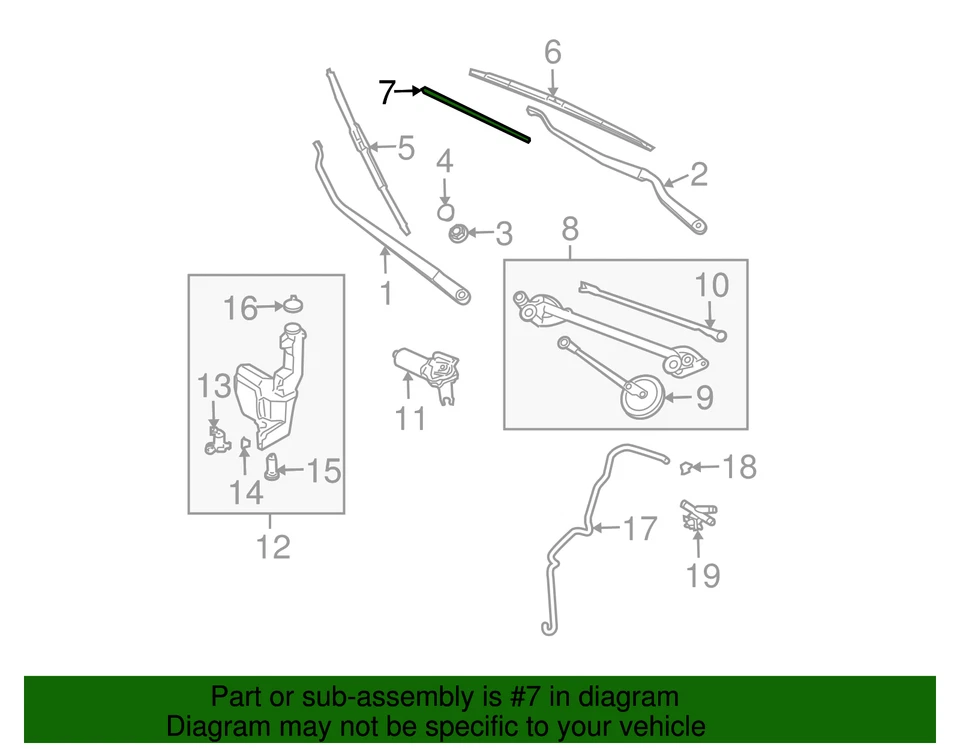 Recarga limpiaparabrisas original Nissan 28895-CB08C Foto 2 de 2