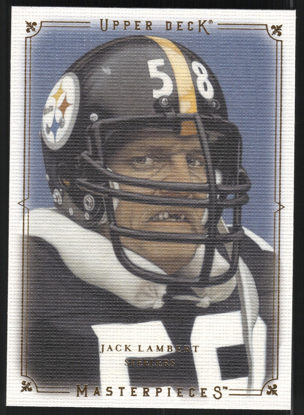 Jack Lambert #78 Football Cards 2008 Upper Deck Masterpieces trading card — raw and PSA graded price guide