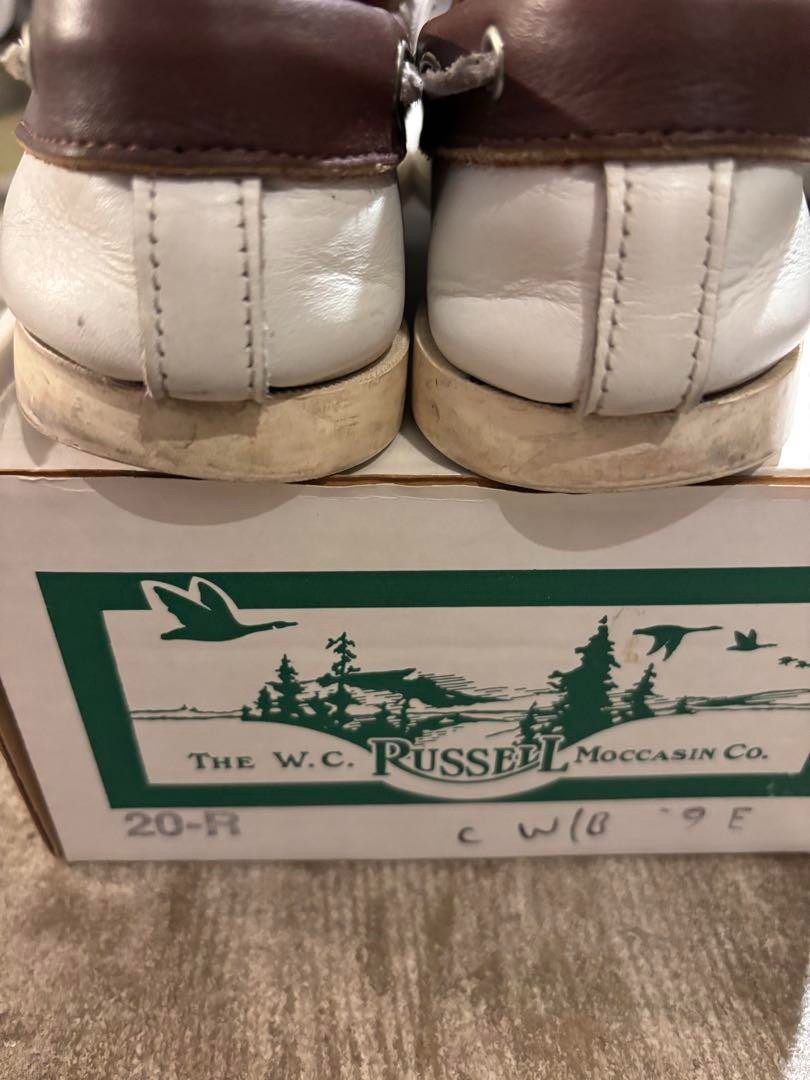 Rare Russell Moccasin Deck Shoes White Brown US 9 | eBay