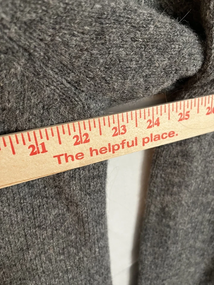 LL Bean 100% Shetland Wool Crewneck Sweater Pullover Gray Grandpa Warm Men's XXL - Image 3 of 4