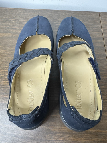 Neu Hotter Blue Shake bequeme Schuhe 8,5 verstellbarer Riemen niedriger Keilabsatz - Bild 7 von 10