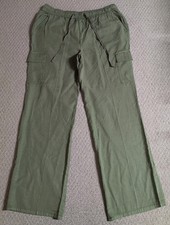 Sanctuary Womens X Large Green 100 Lyocell Cargo Pants With Drawstring 24