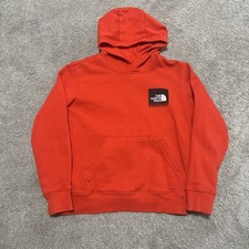 The North Face Orange Hoodie Sweatshirt Youth M 10-12 Boys Graphic Logo