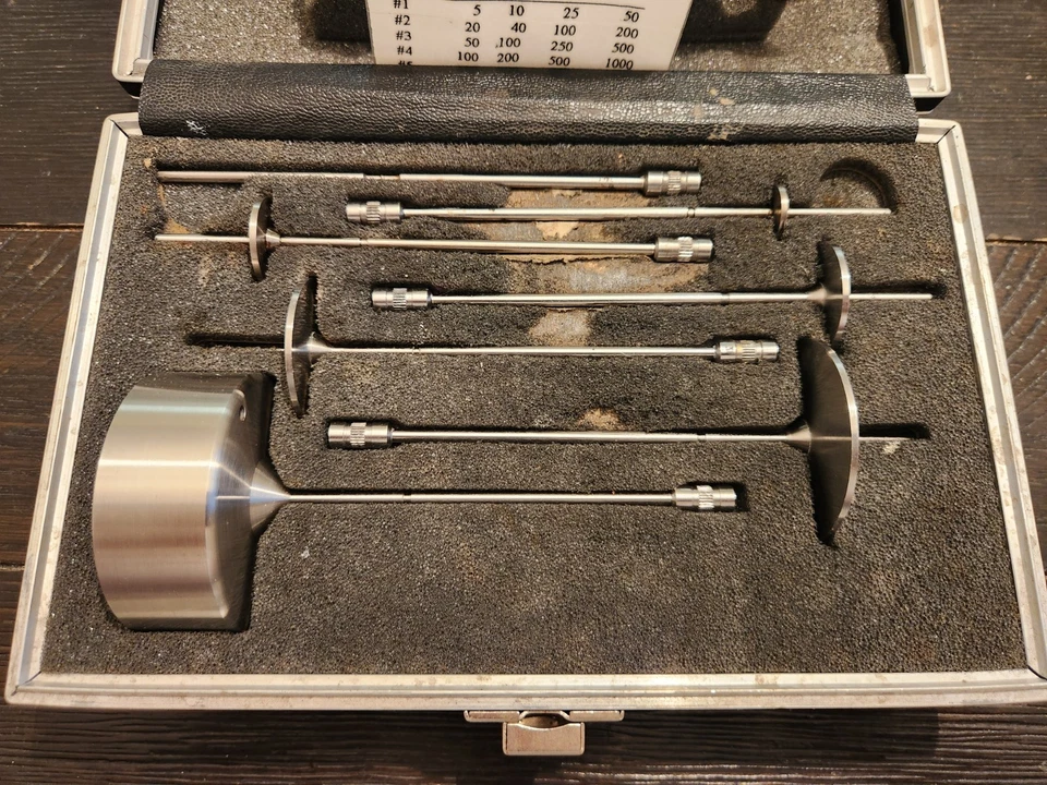 JUEGO DE HUSILLO VISCOSÍMETRO BROOKFIELD RV  Foto 4 de 4