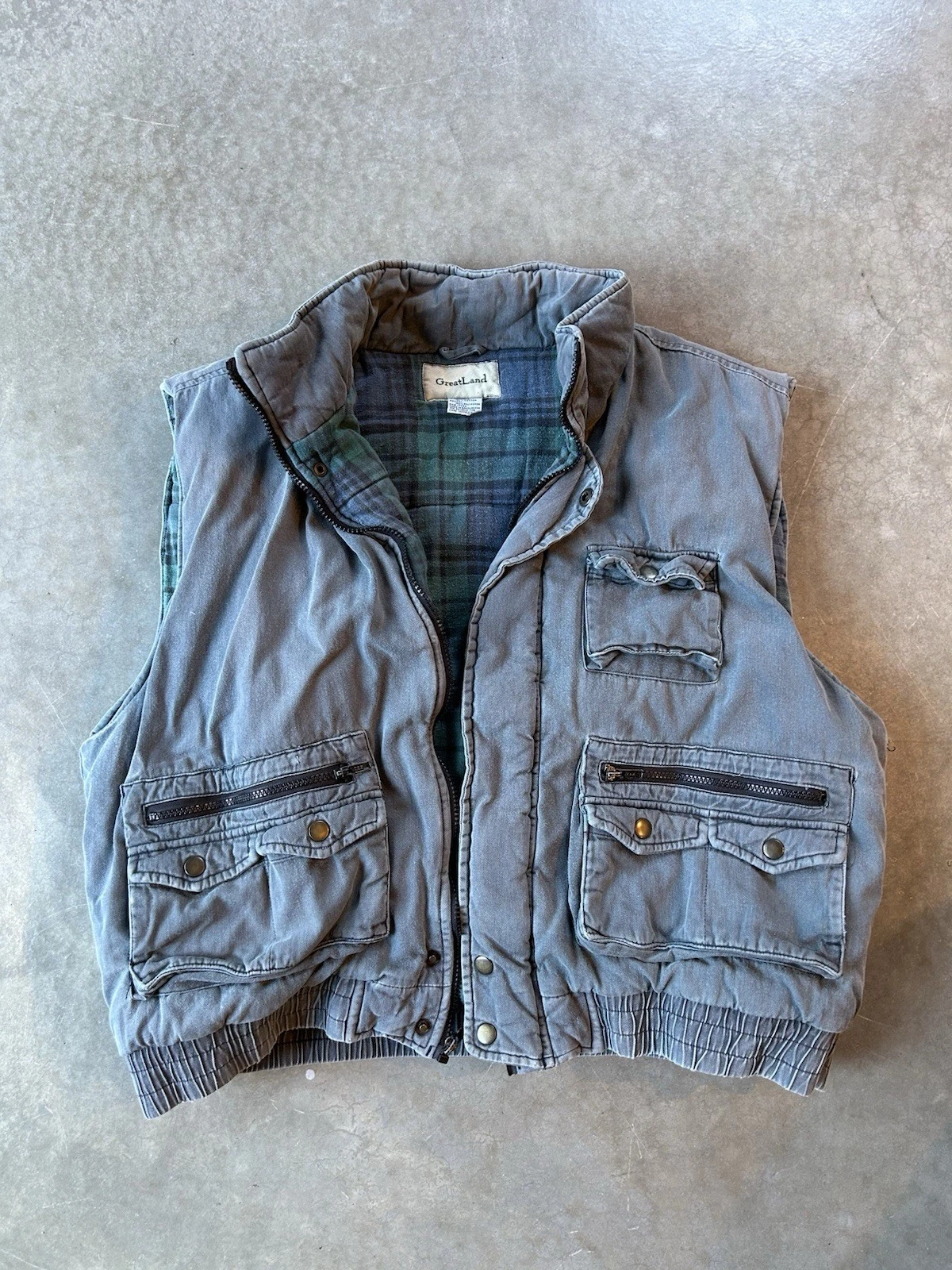 Vintage GreatLand Vest Fishing Hunting Mens XL