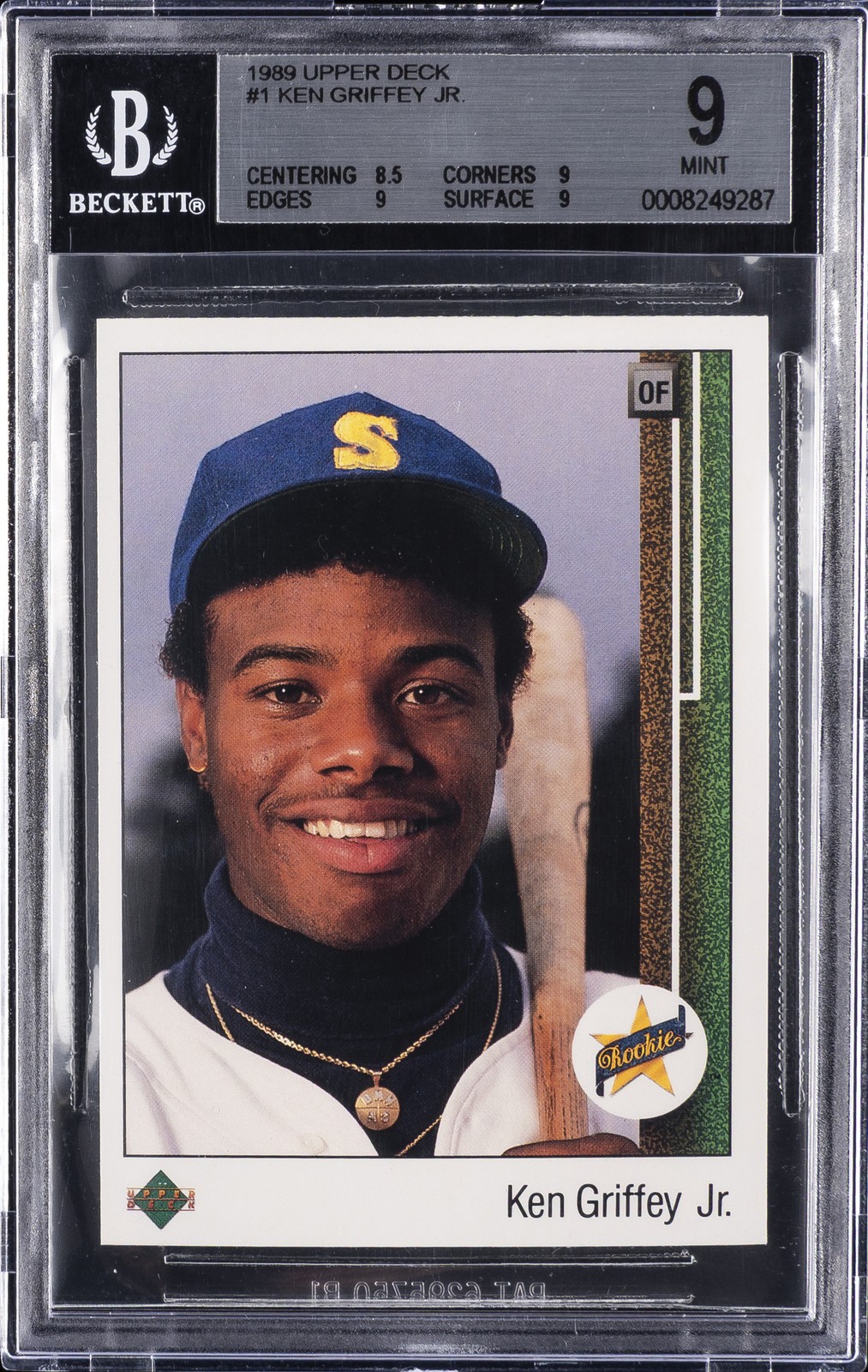 1989 UD #1 KEN GRIFFEY JR. ROOKIE RC BGS 9