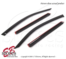 Black Tinted Out-Channel Vent Visor Deflector 4pc For 2014-2016 Subaru Forester