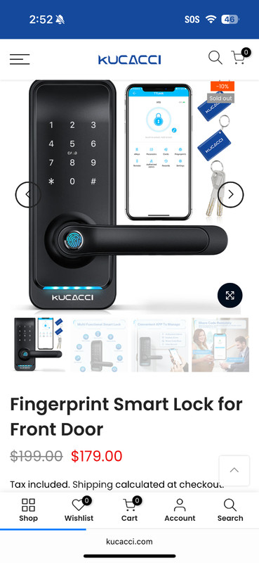 biometric fingerprint electronic smart door lock