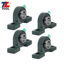 4pcs UCP205-16 Pillow Block Bearing 1" Bore Solid Base 2-Bolt Self-Aligning