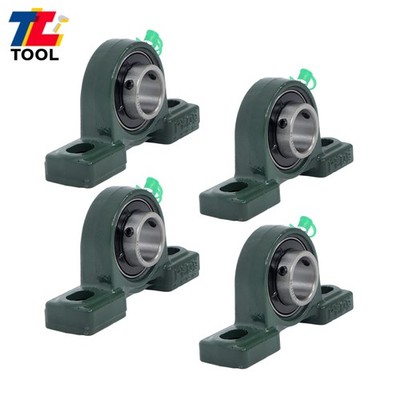 4pcs UCP205-16 Pillow Block Bearing 1'' Bore Solid Base 2-Bolt Self-Aligning