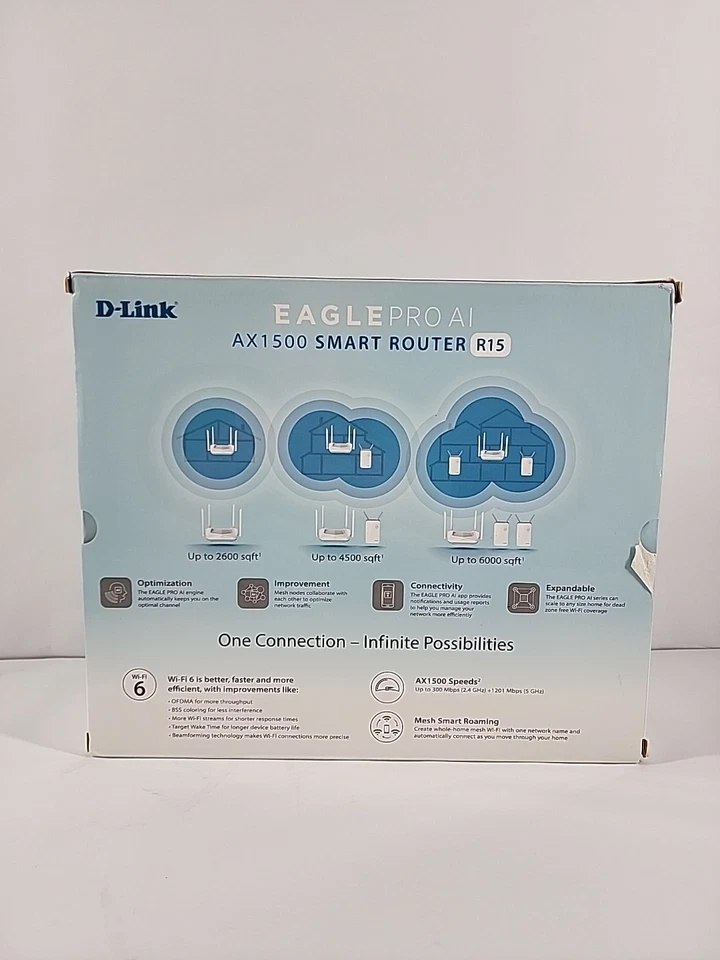 D-Link R32 EAGLE PRO AI AX3200 Smart Router met AI Wi-Fi/Traffic Optimizer AI P - Image 3 of 4
