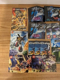 Lot Of VTG Lego Technic Throwbots & Bionicle Instruction Manuals and Inserts