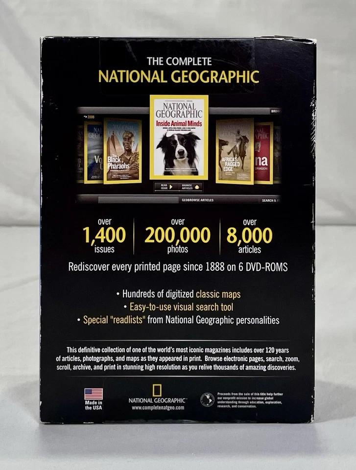 The Complete National Geographic 6 CD DVD ROM Set, Every Issue Since 1888 - NEW! - Image 4 of 4