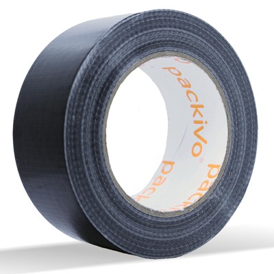 Panzertape schwarz - 1 Rolle 50m x 50mm Gewebeband Duct Tape extra ultra star...