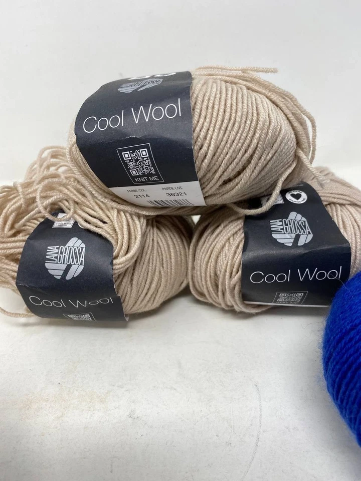 Lang MERINO + Blue  Worsted yarn Lot Brown Lot 5 - Image 3 of 3