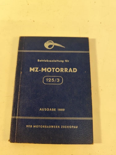MZ operating instructions motorcycle RT 125/3 catalogue engine electrics chassis 1962