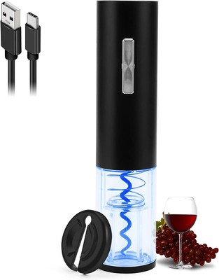 COKUNST Electric Wine Opener, Rechargeable Automatic Corkscrew Black 