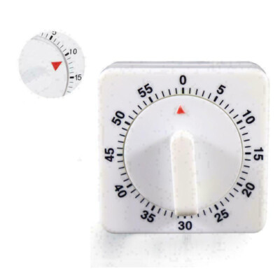 Square 60-Minute Mechanical Timer Reminder Alarm Counting For Kitchen Tool 1PCS