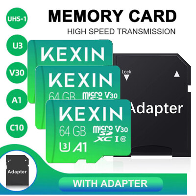 LOT 64 GB Micro SD Card Memory Card Class 10 U3 A1 V30 Micro SDXC TF Cards