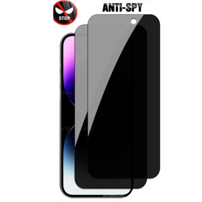 Lot 3x For iPhone 15 14 13 12 11 Pro Max Tempered Glass Privacy Screen Protector