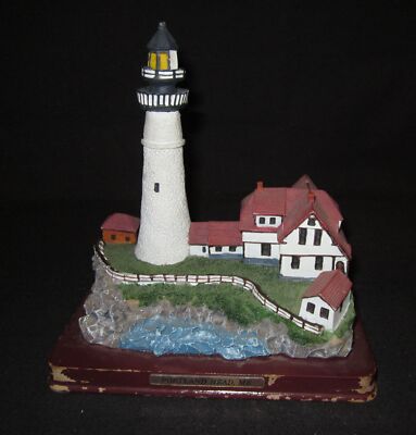 Portland Head, ME Lighthouse - Oneida Studios Lighthouse Point Collection - 1998