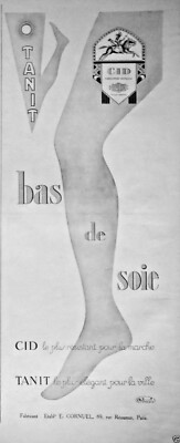 WERBUNG 1929 SEIDENSTRÜMPFE CID DER WIDERSTANDSFÄHIGSTE TANIT ELEGANTER - E.CORNUEL