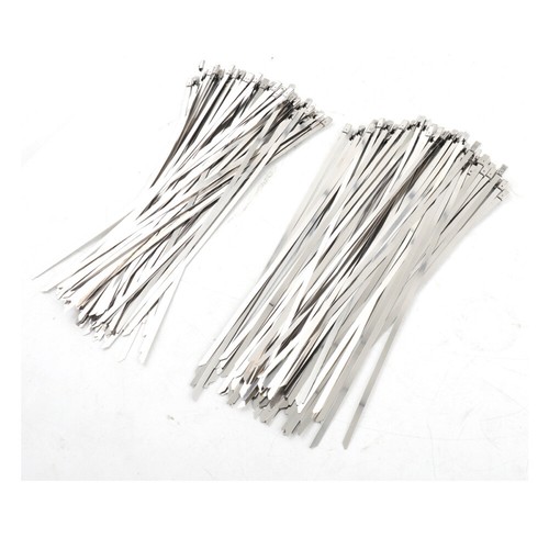 Edelstahl Zip Tie Cutter Kabelbinder Werkzeug Pistole Kit + 200 Stck. Metall Zip Binder - Bild 2 von 9