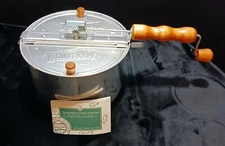 The Genuine Whirley Pop Perfect Popcorn Maker Popper Hand Manual Crank Stovetop