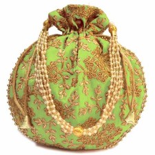 Handmade Rare Women's  Potli Handbag For Party Wedding Traditional Style